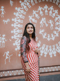 Red modal silk saree