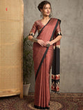 Crimson Echoes: The Modern Heritage ajrakh Saree
