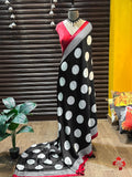 Beutifull Black Color Ajrakh Saree