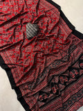 Premium Ajrakh soft modal silk saree