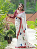 Premium Heavy Linen Cotton Saree |  Perfect for Office & Casual Wear