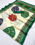 Kasubo Semi Gaji AJRrakh Gajji Bandhej  Pure Gajji Soft Silk Saree
