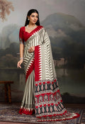 Ready-to-Wear Crepe Silk Saree with Pre-Pleated Skirt-Like Drape – Elegant Party & Ethnic Wear